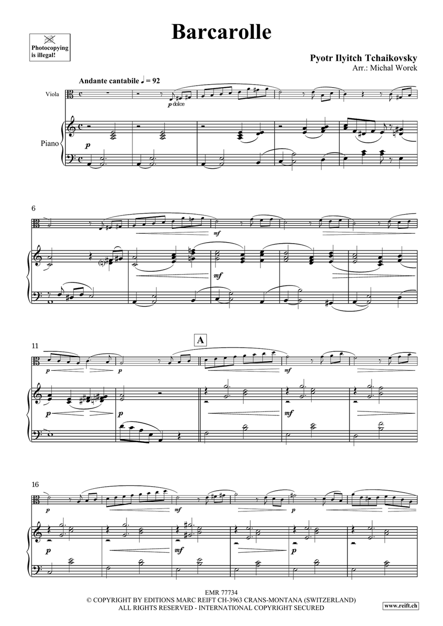 Barcarolle Barcarolle Piano Accompaniment scores gallery preview page 4