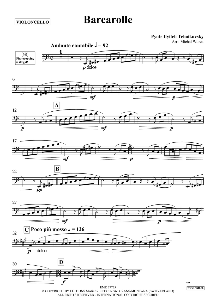 Barcarolle Barcarolle Piano Accompaniment scores gallery preview page 3