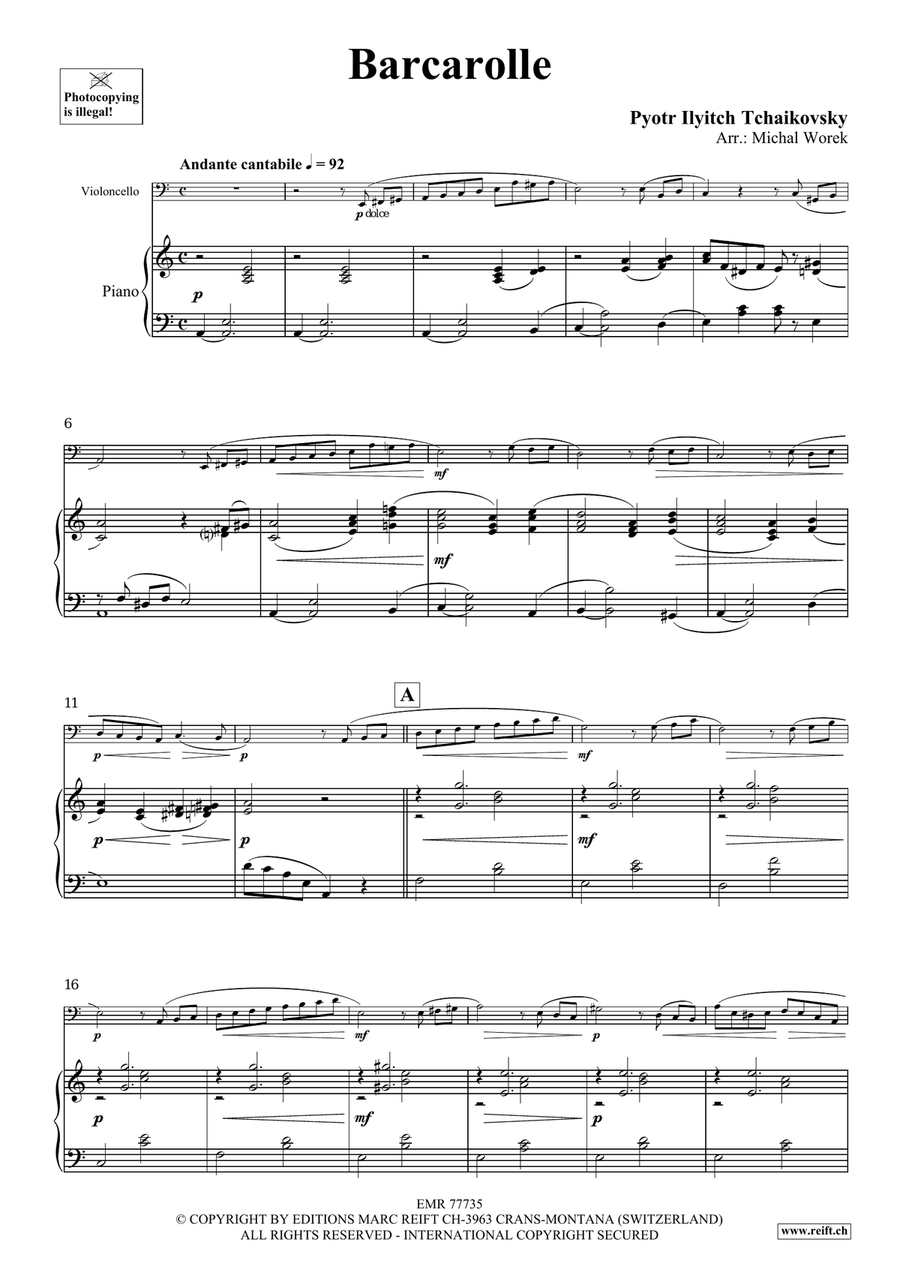 Barcarolle Barcarolle Piano Accompaniment scores gallery preview page 4