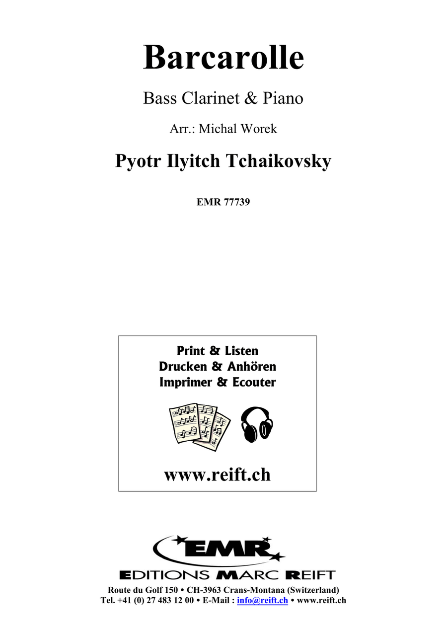 Barcarolle Barcarolle Bass Clarinet scores gallery preview page 2