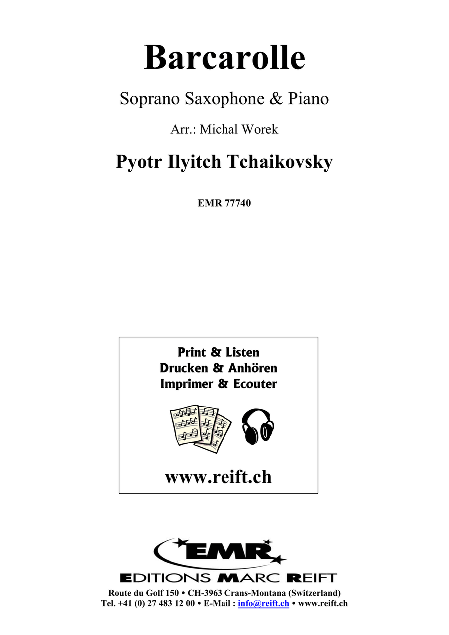 Barcarolle Barcarolle Soprano Saxophone scores gallery preview page 2