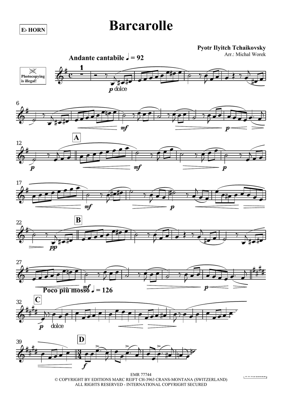 Barcarolle Barcarolle Horn scores gallery preview page 3