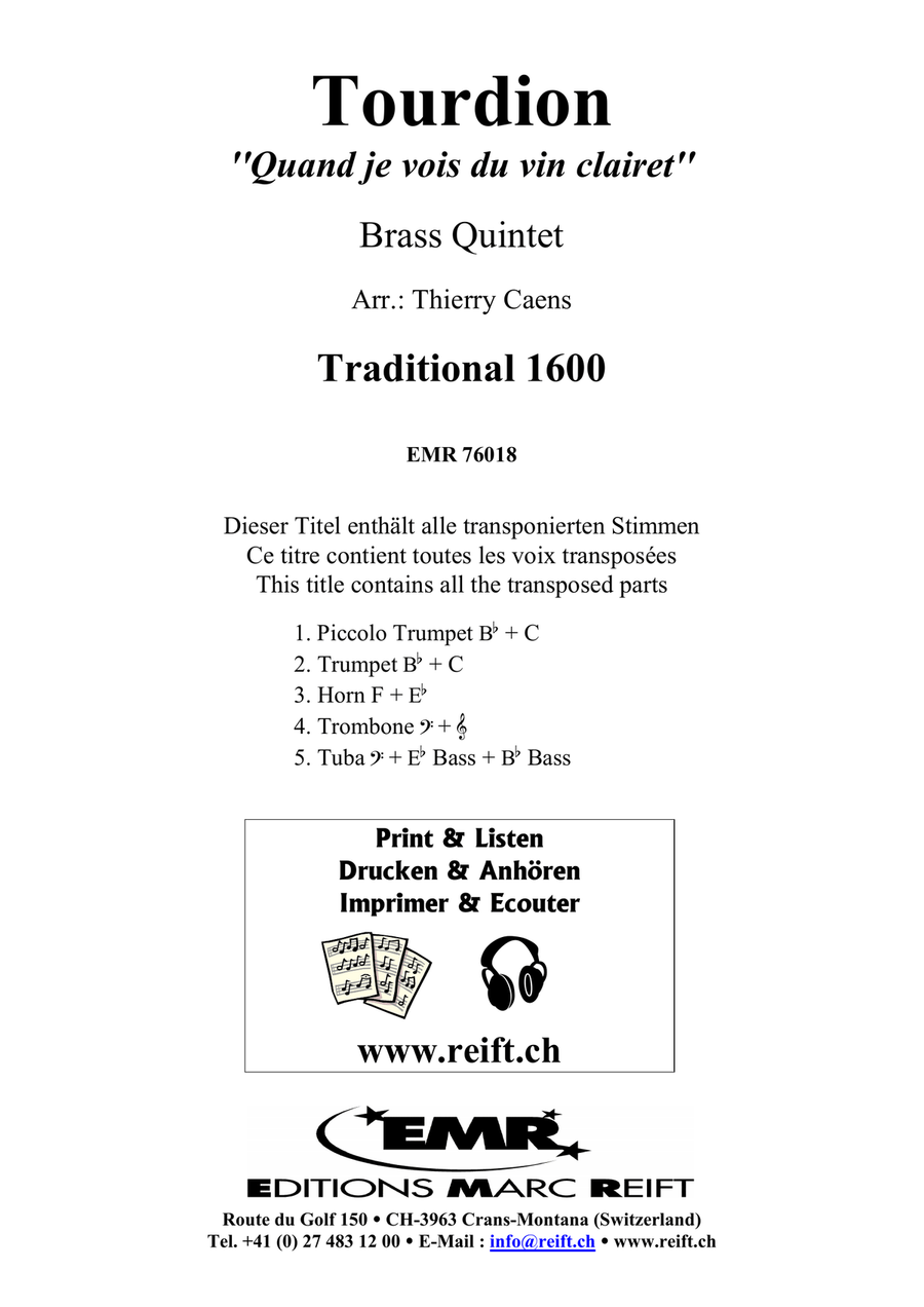 Tourdion Tourdion Brass Quintet scores gallery preview page 2