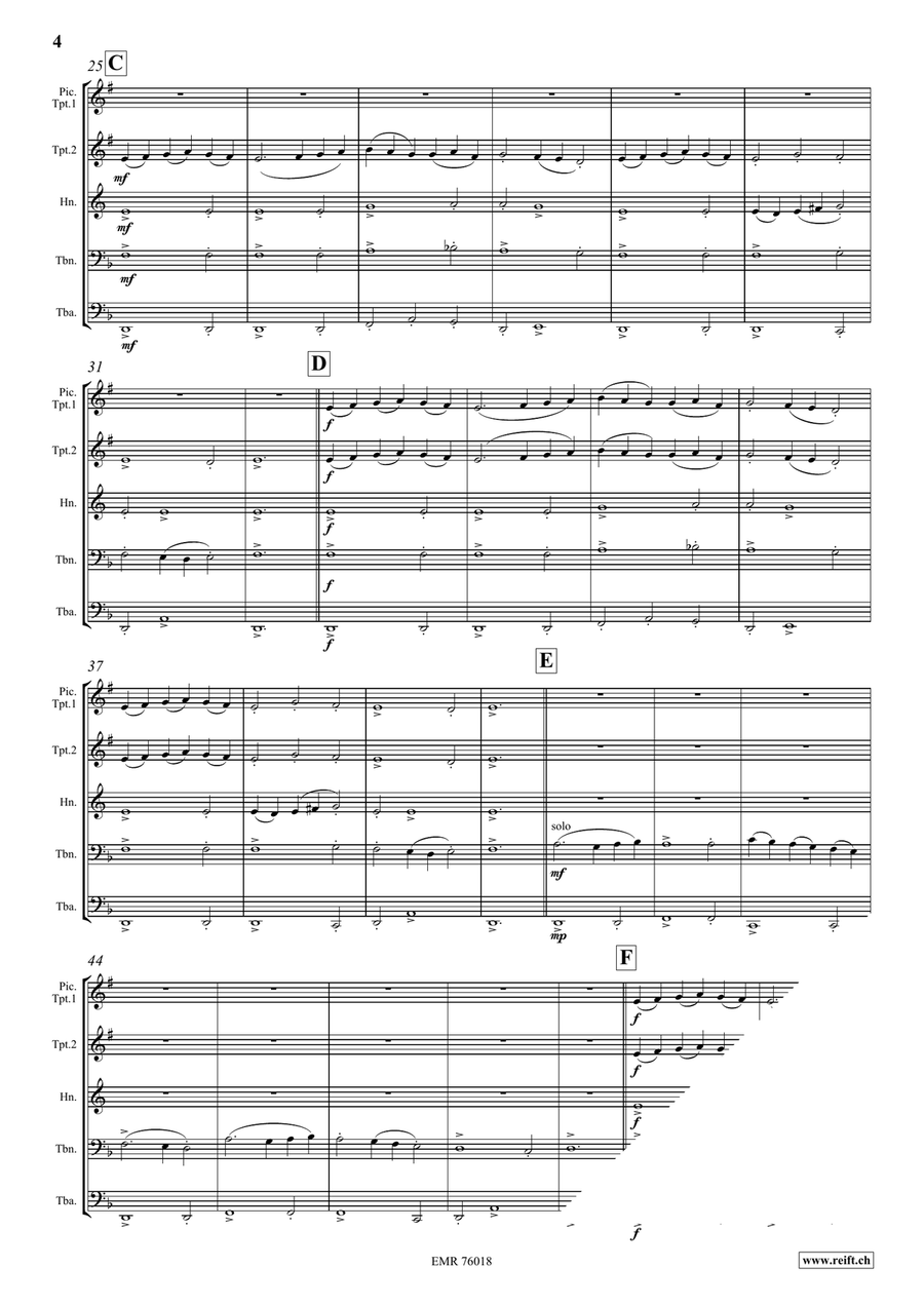 Tourdion Tourdion Brass Quintet scores gallery preview page 4