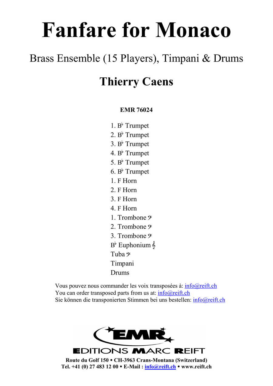 Fanfare for Monaco Fanfare for Monaco Drums scores gallery preview page 2