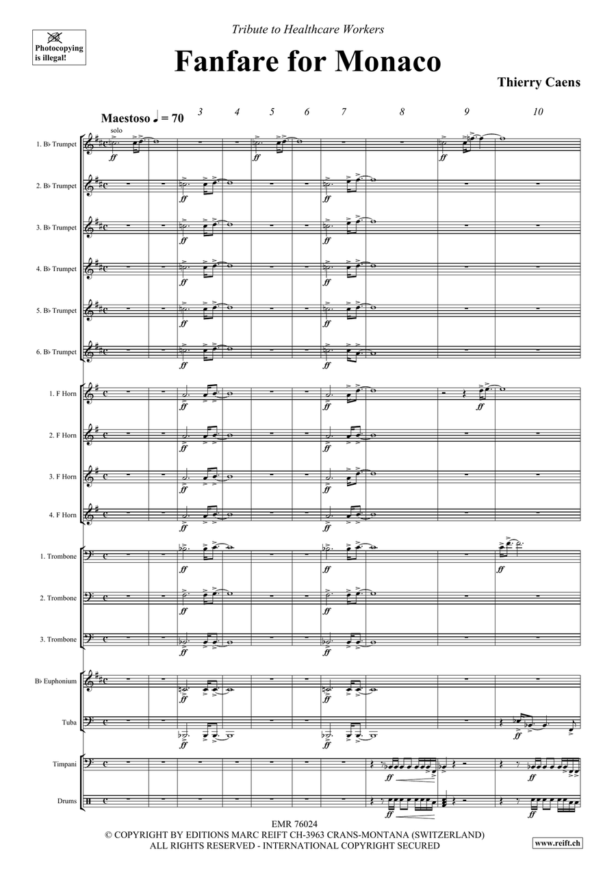 Fanfare for Monaco Fanfare for Monaco Drums scores gallery preview page 3