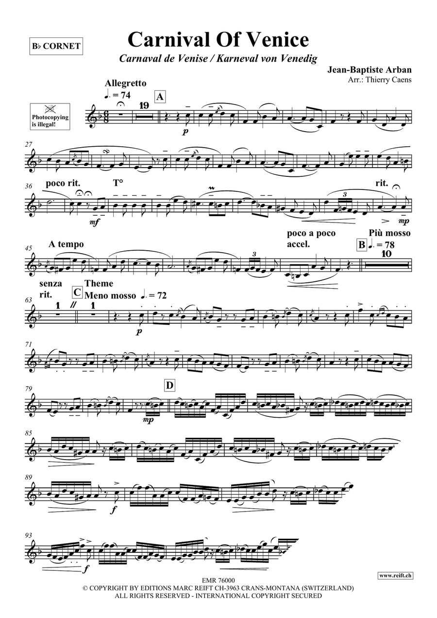 Carnival Of Venice Carnival Of Venice Cornet scores gallery preview page 3