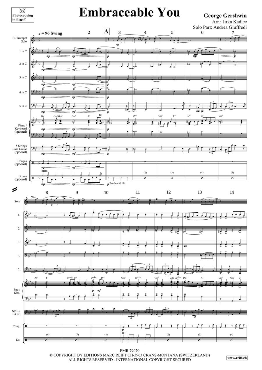 Embraceable You Woodwind Quintet scores gallery preview page 4