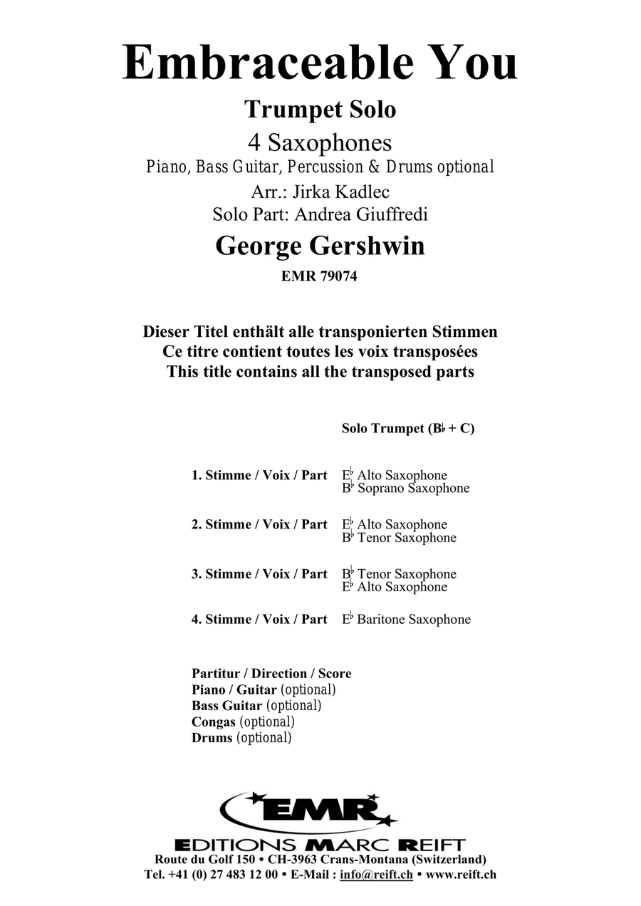 Embraceable You Saxophone scores gallery preview page 2
