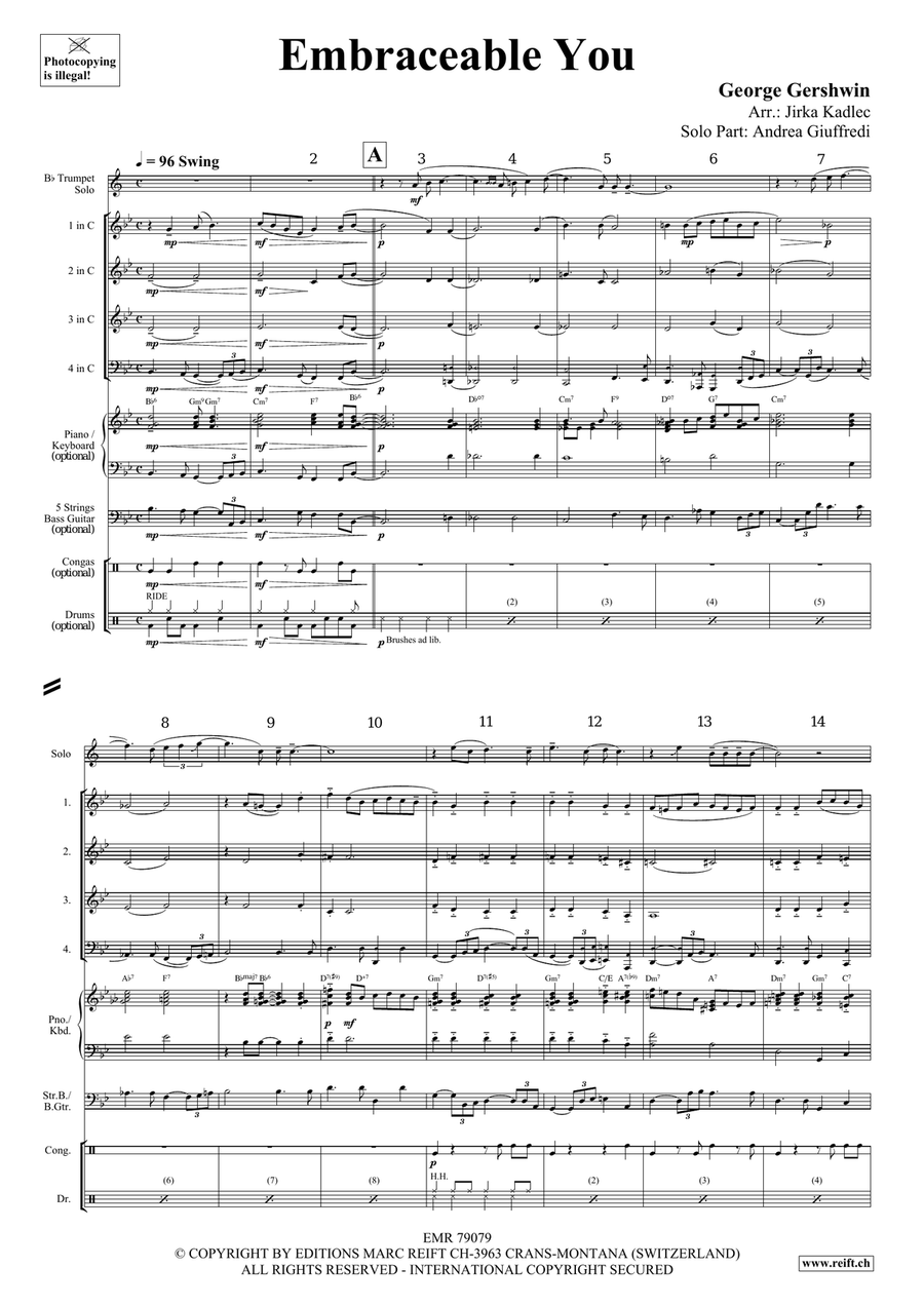 Embraceable You Woodwind Quartet scores gallery preview page 4