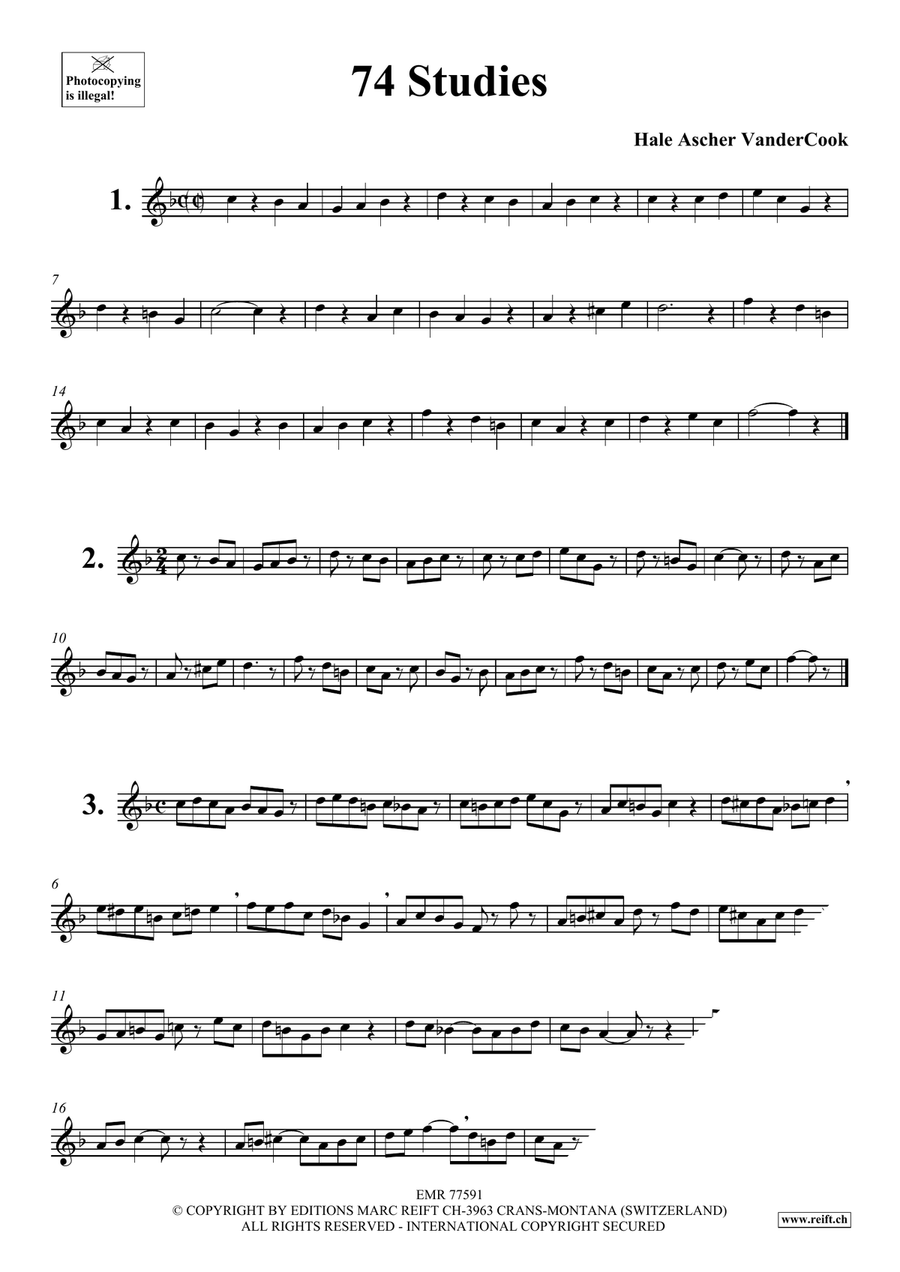 74 Studies 74 Studies Oboe Solo scores gallery preview page 3