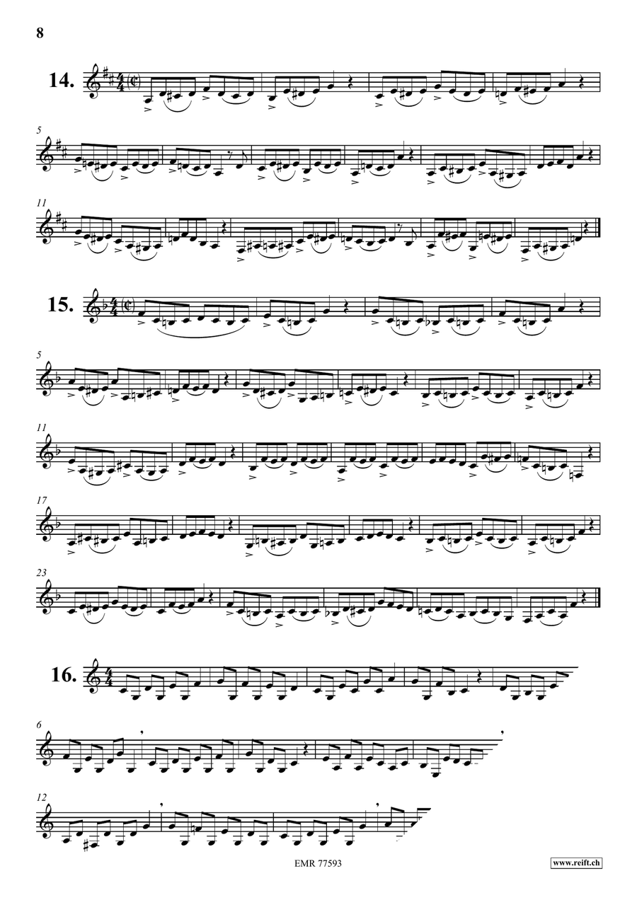 74 Studies 74 Studies Bass Clarinet scores gallery preview page 8