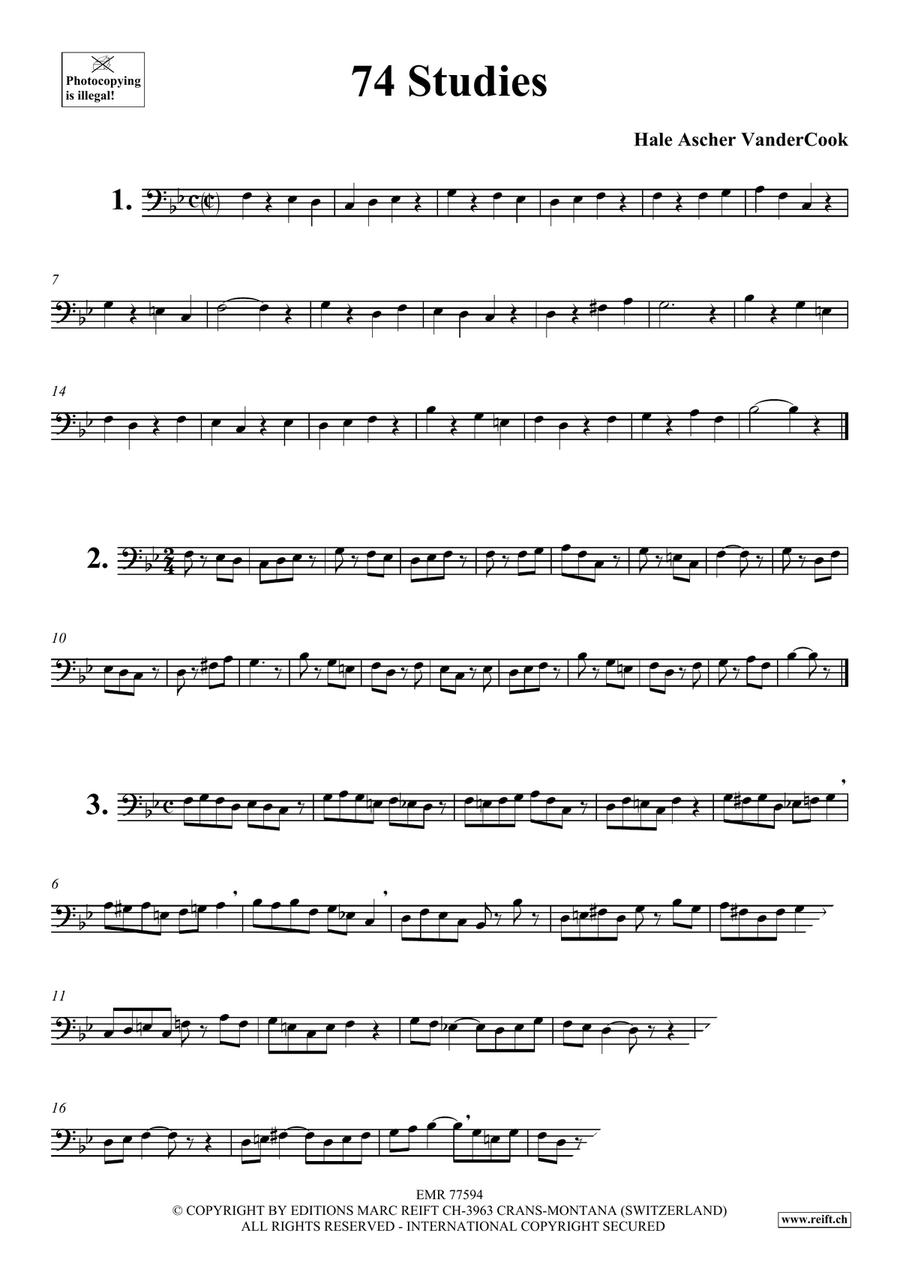 74 Studies 74 Studies Bassoon Solo scores gallery preview page 3