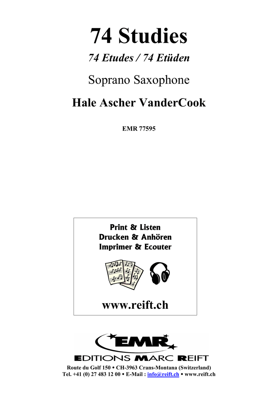 74 Studies 74 Studies Soprano Saxophone scores gallery preview page 2