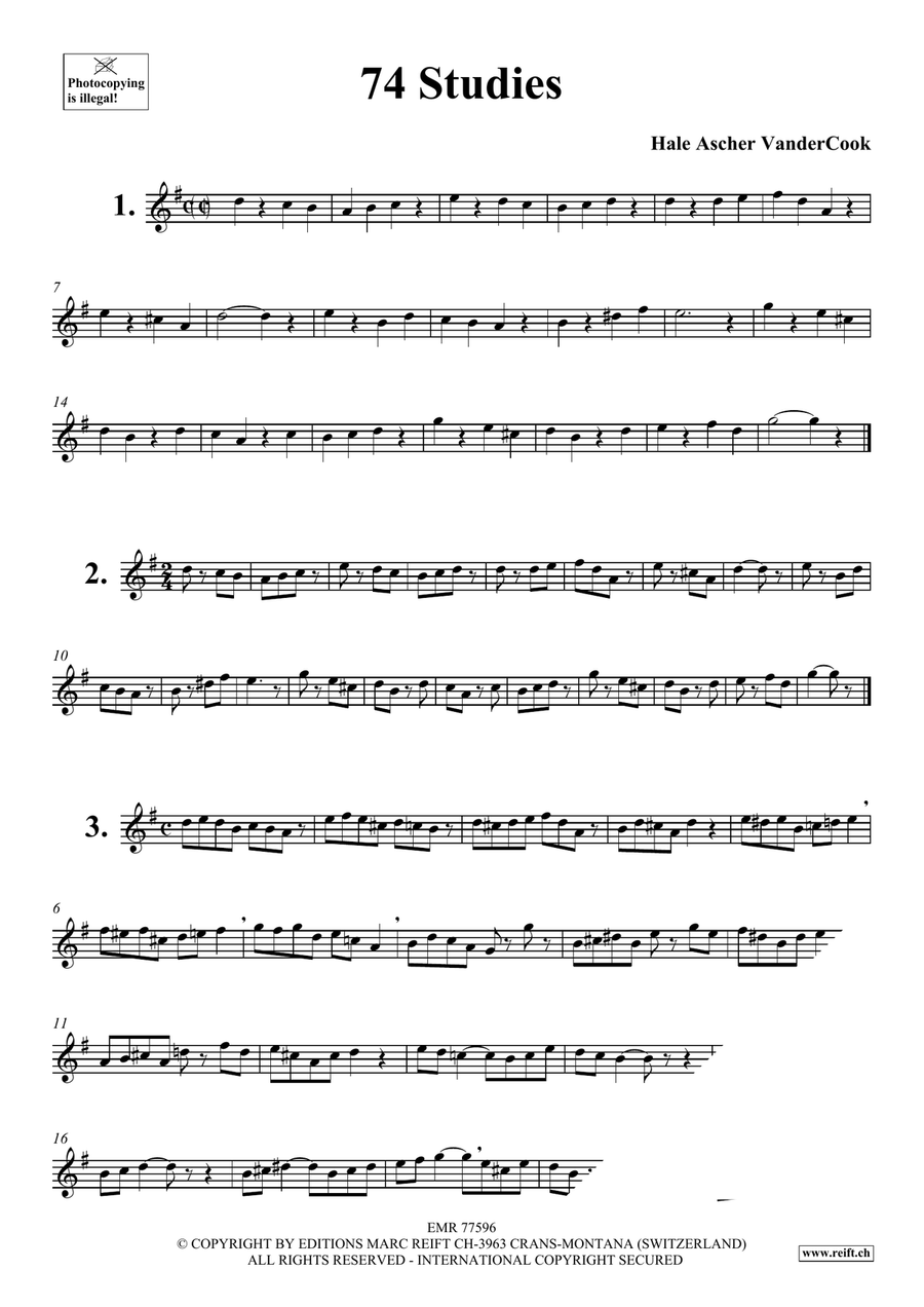 74 Studies 74 Studies Alto Saxophone scores gallery preview page 3