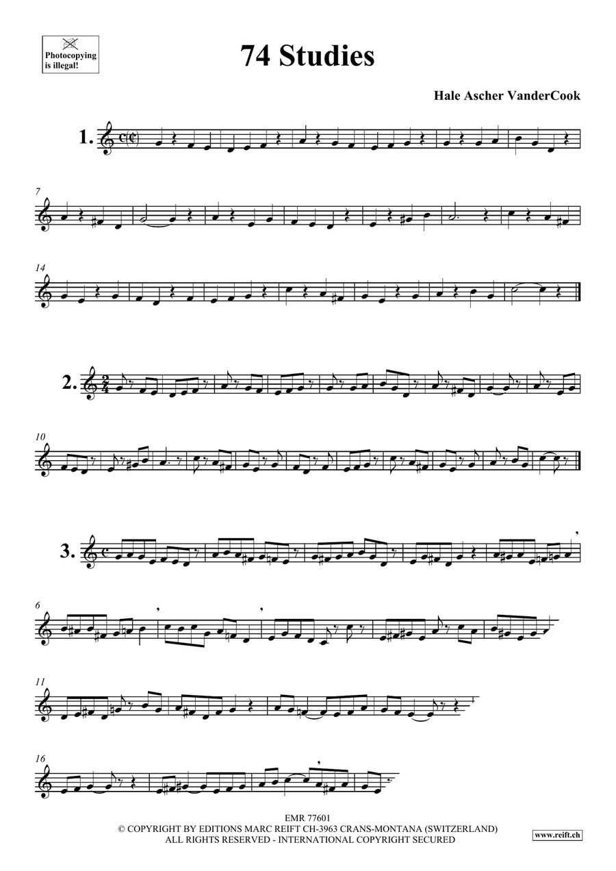 74 Studies 74 Studies Horn scores gallery preview page 3