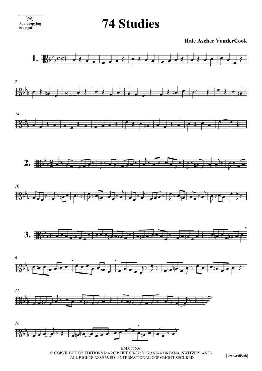 74 Studies 74 Studies Trombone scores gallery preview page 3