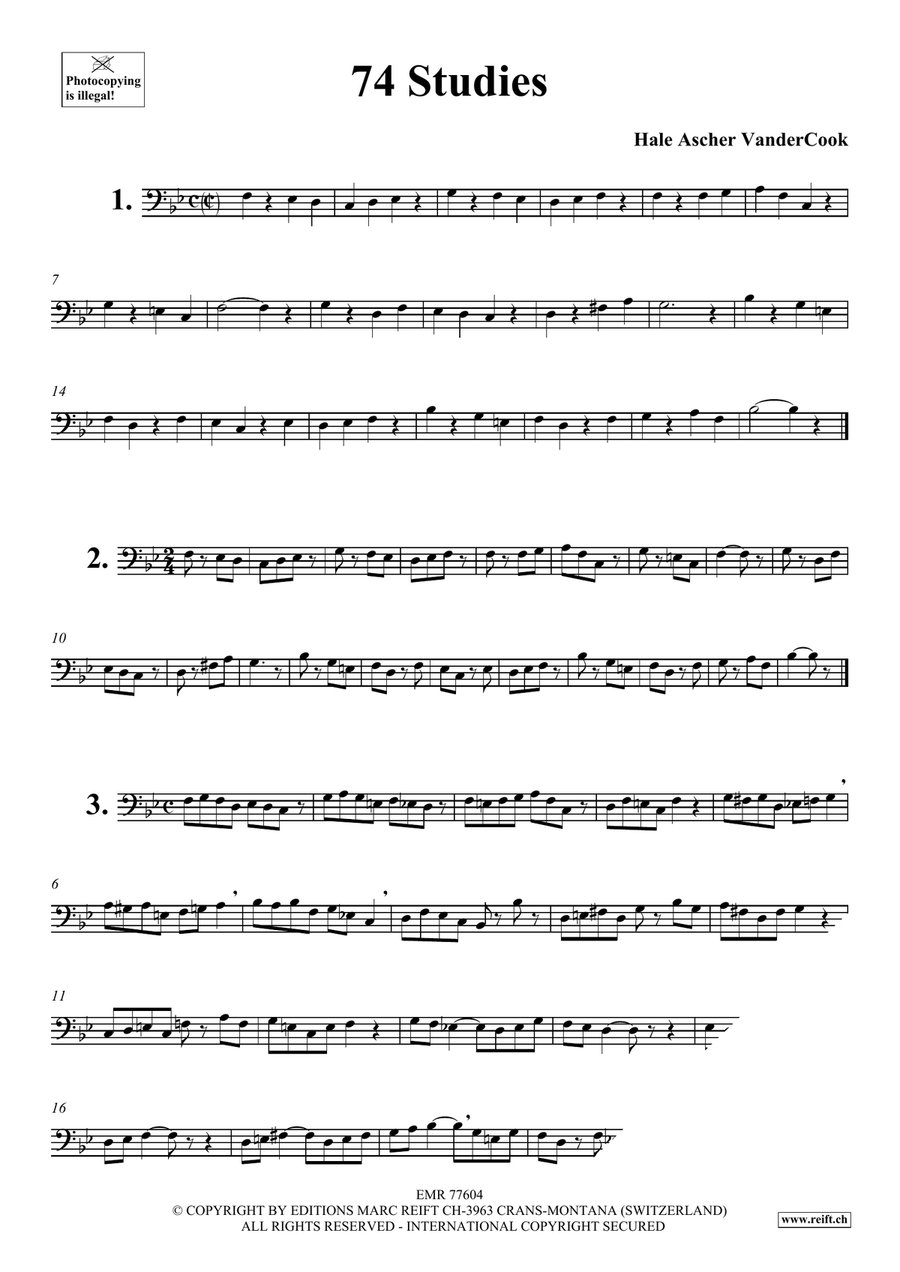 74 Studies 74 Studies Trombone scores gallery preview page 3