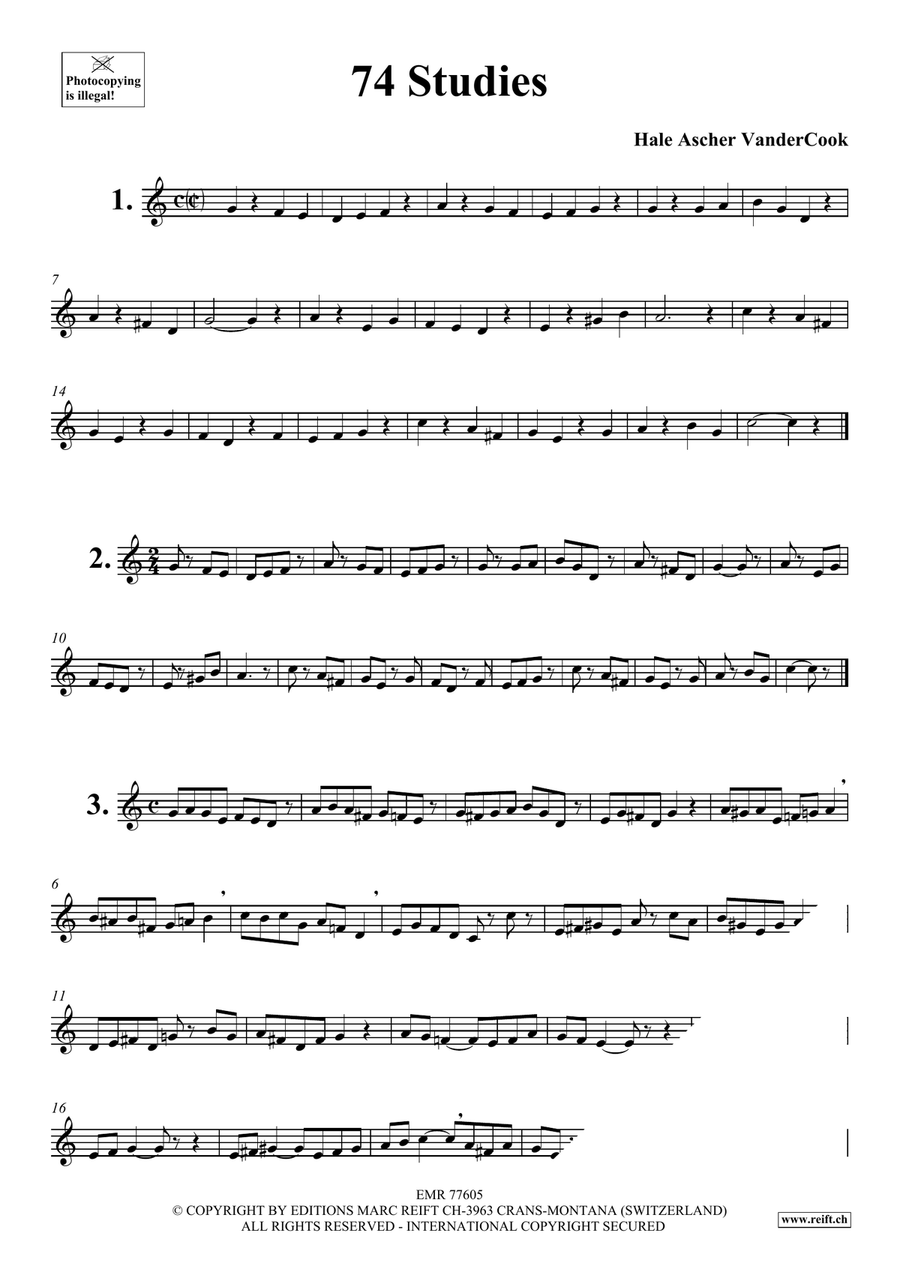 74 Studies 74 Studies Trombone scores gallery preview page 3