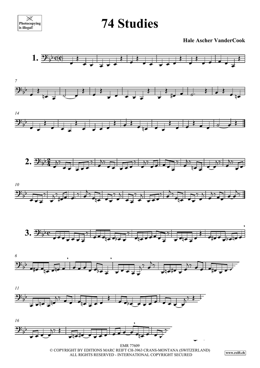 74 Studies 74 Studies Tuba scores gallery preview page 3