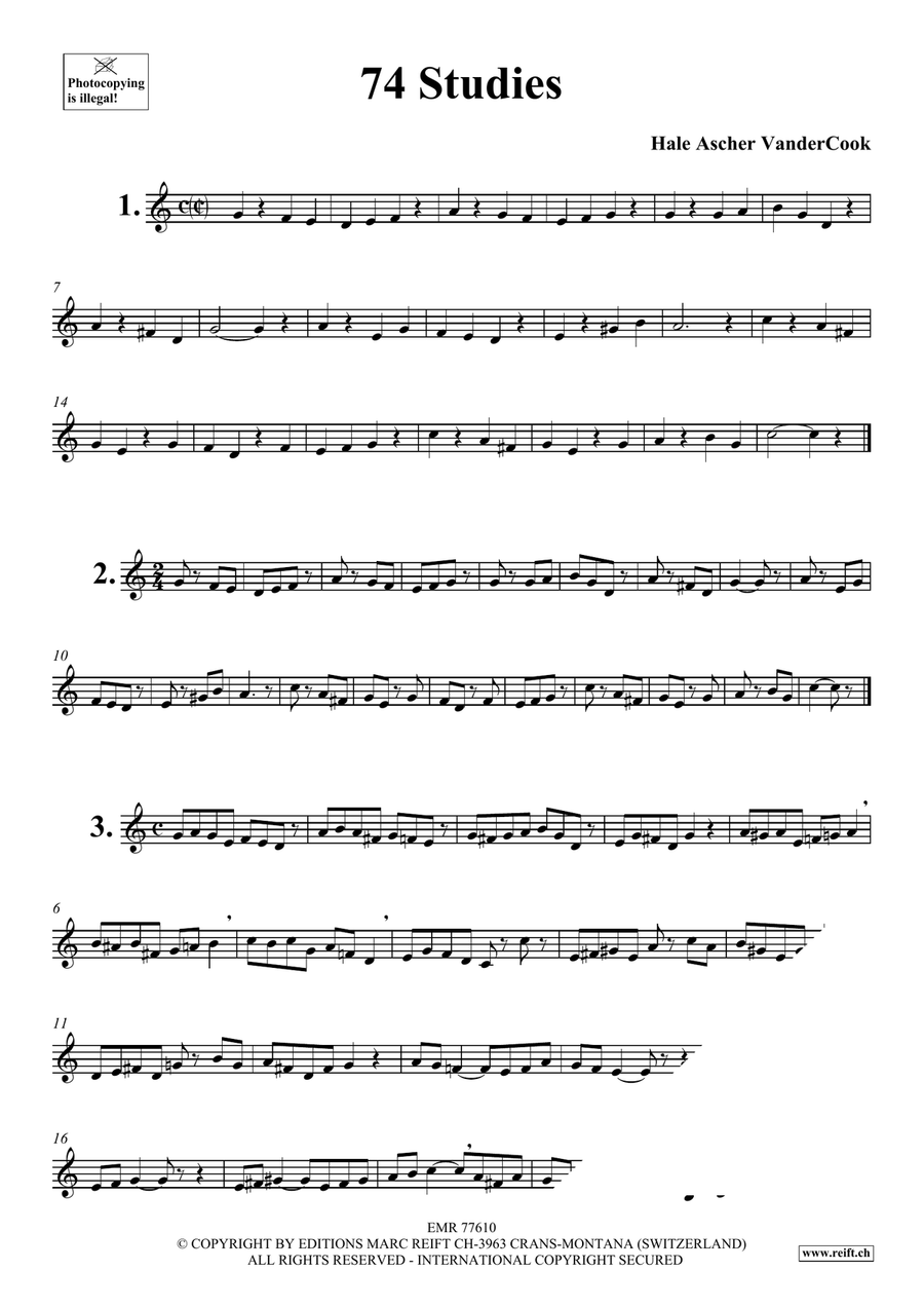 74 Studies 74 Studies Cornet scores gallery preview page 3