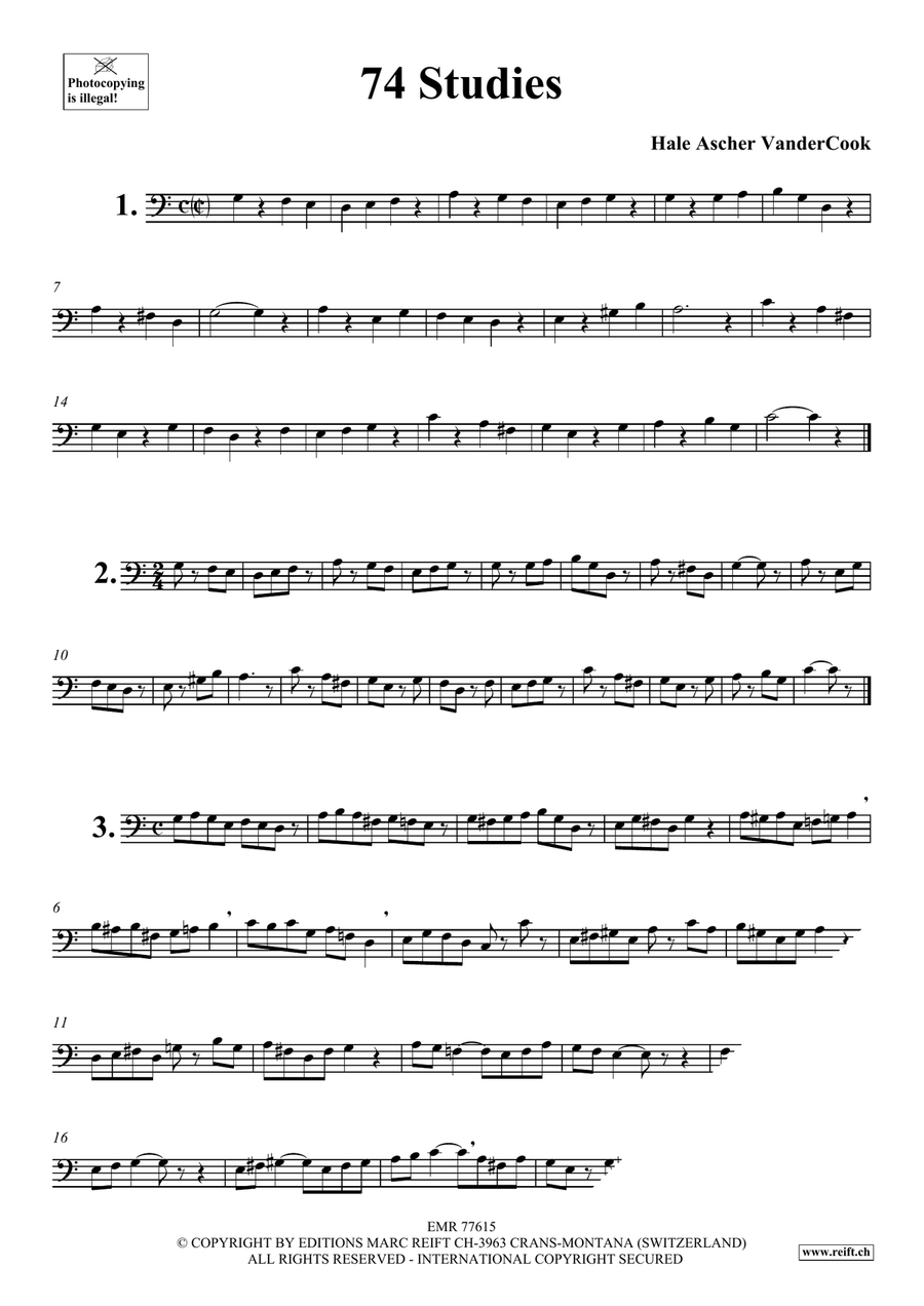 74 Studies 74 Studies Cello scores gallery preview page 3