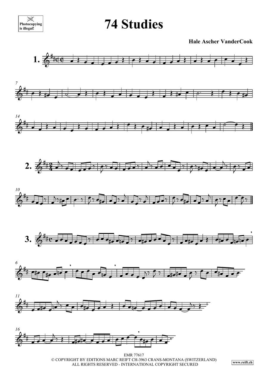 74 Studies 74 Studies Soprano Recorder scores gallery preview page 3