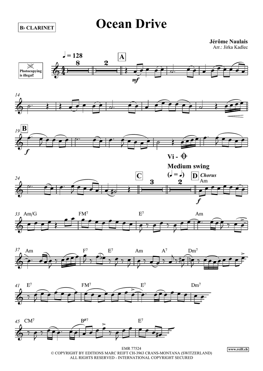 Ocean Drive Ocean Drive Clarinet Solo scores gallery preview page 4
