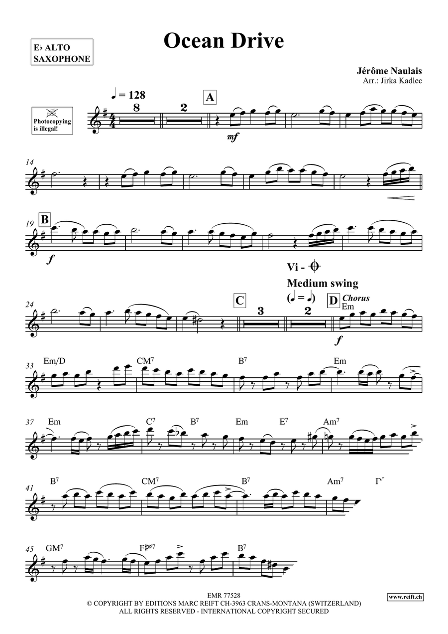 Ocean Drive Ocean Drive Alto Saxophone scores gallery preview page 4