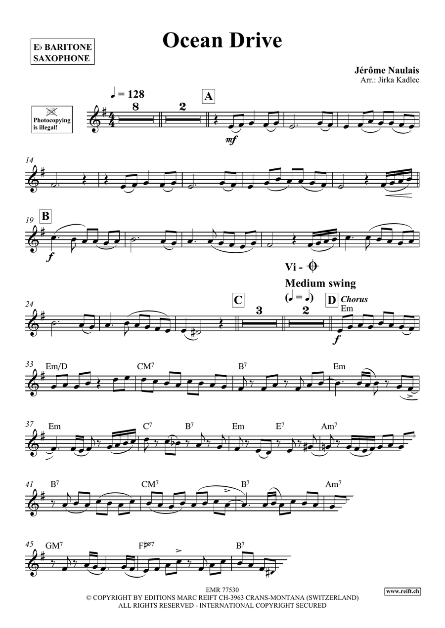 Ocean Drive Ocean Drive Baritone Saxophone scores gallery preview page 4