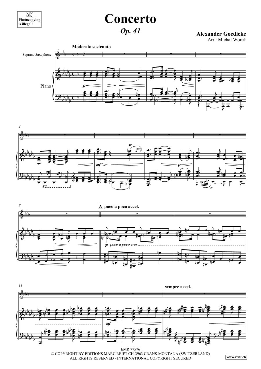 Concerto Concerto Soprano Saxophone scores gallery preview page 4