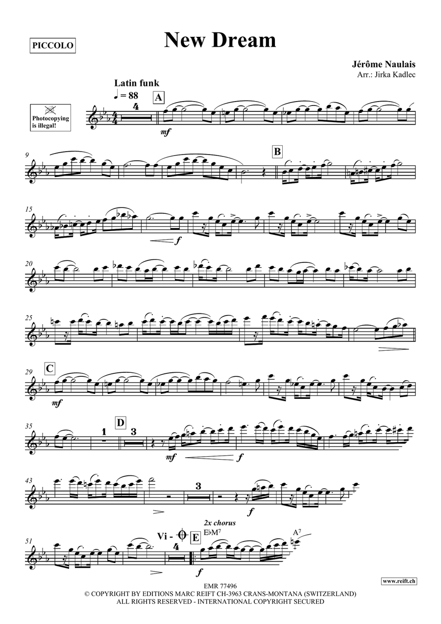 New Dream New Dream Piccolo scores gallery preview page 4