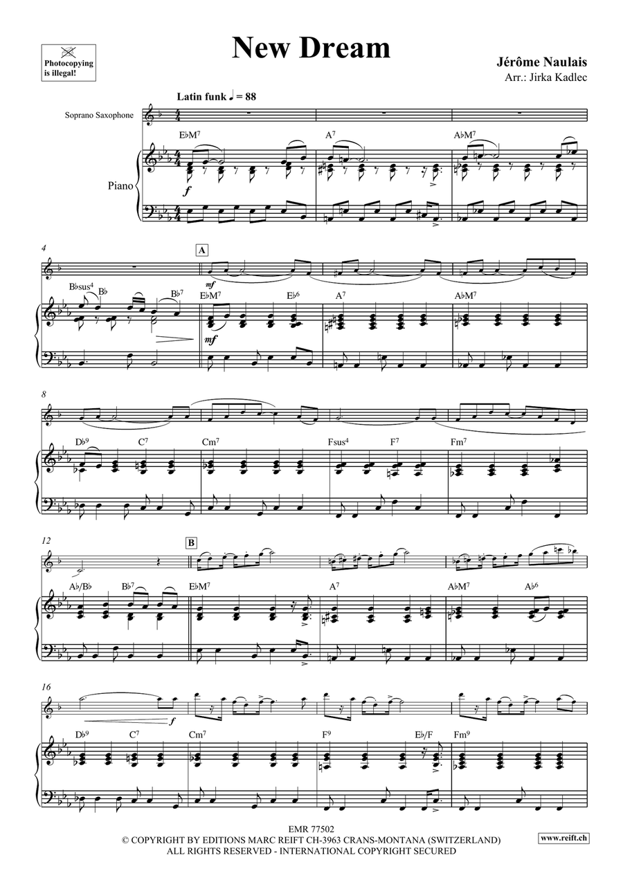 New Dream New Dream Soprano Saxophone scores gallery preview page 5