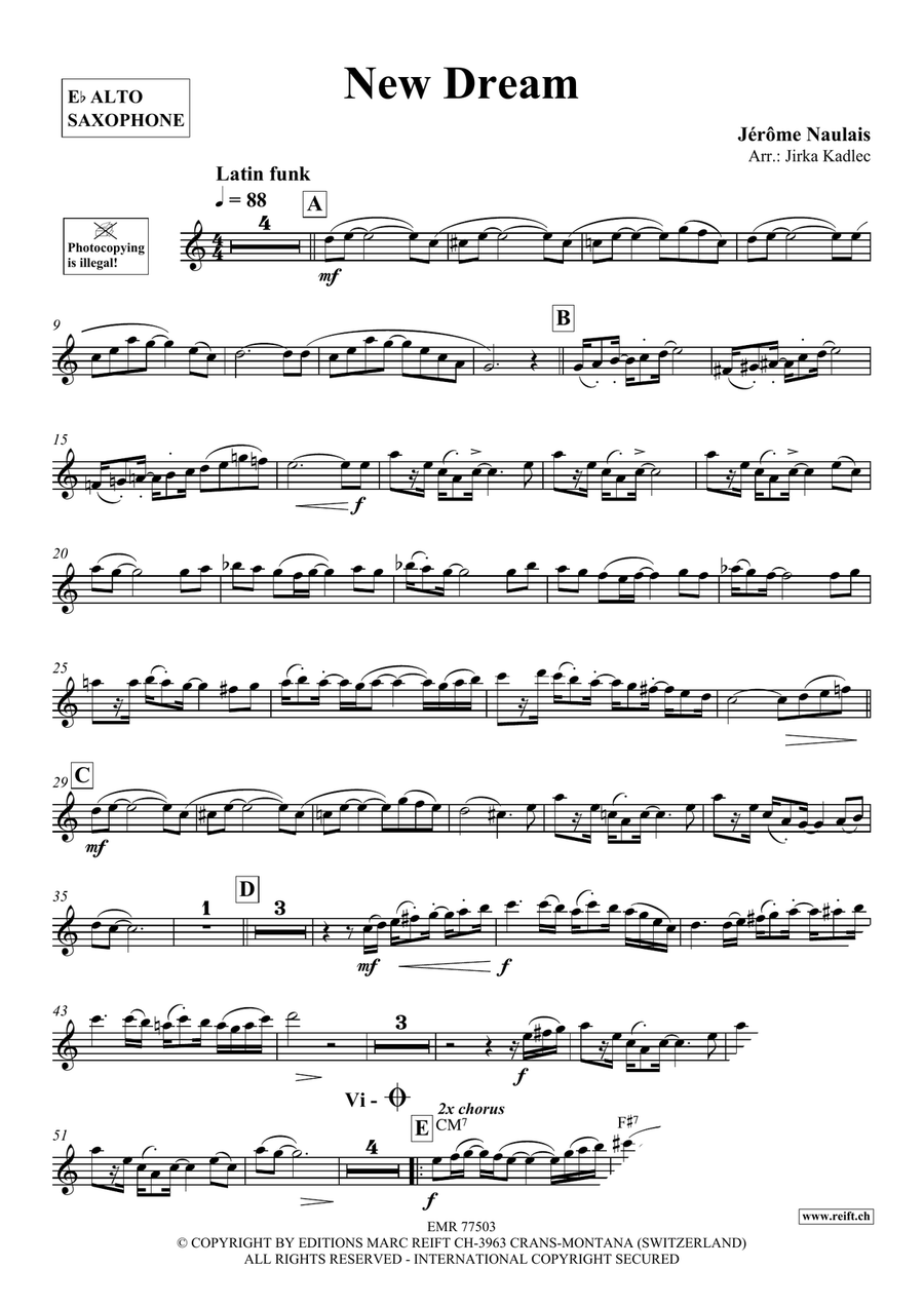 New Dream New Dream Alto Saxophone scores gallery preview page 4