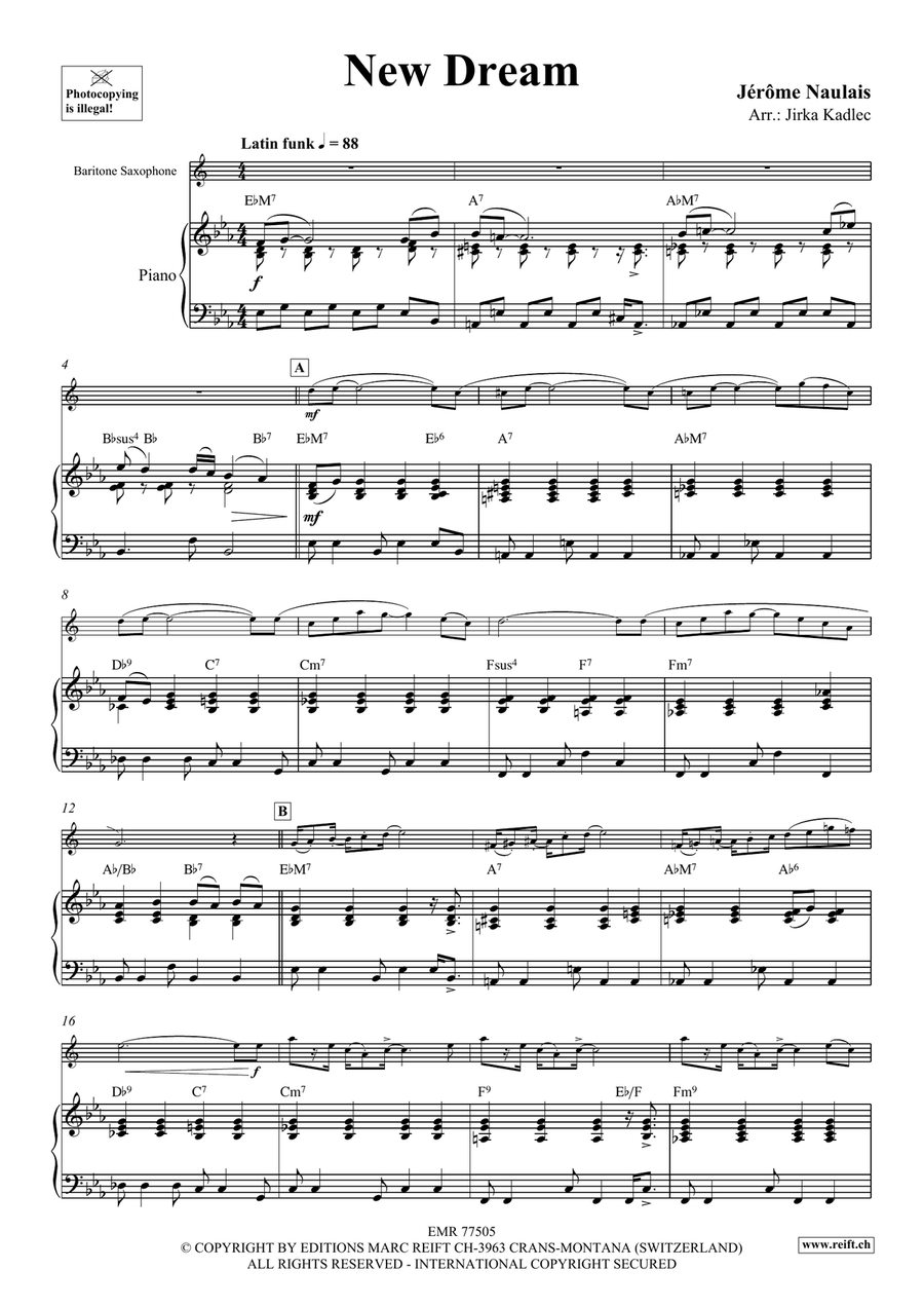 New Dream New Dream Baritone Saxophone scores gallery preview page 5