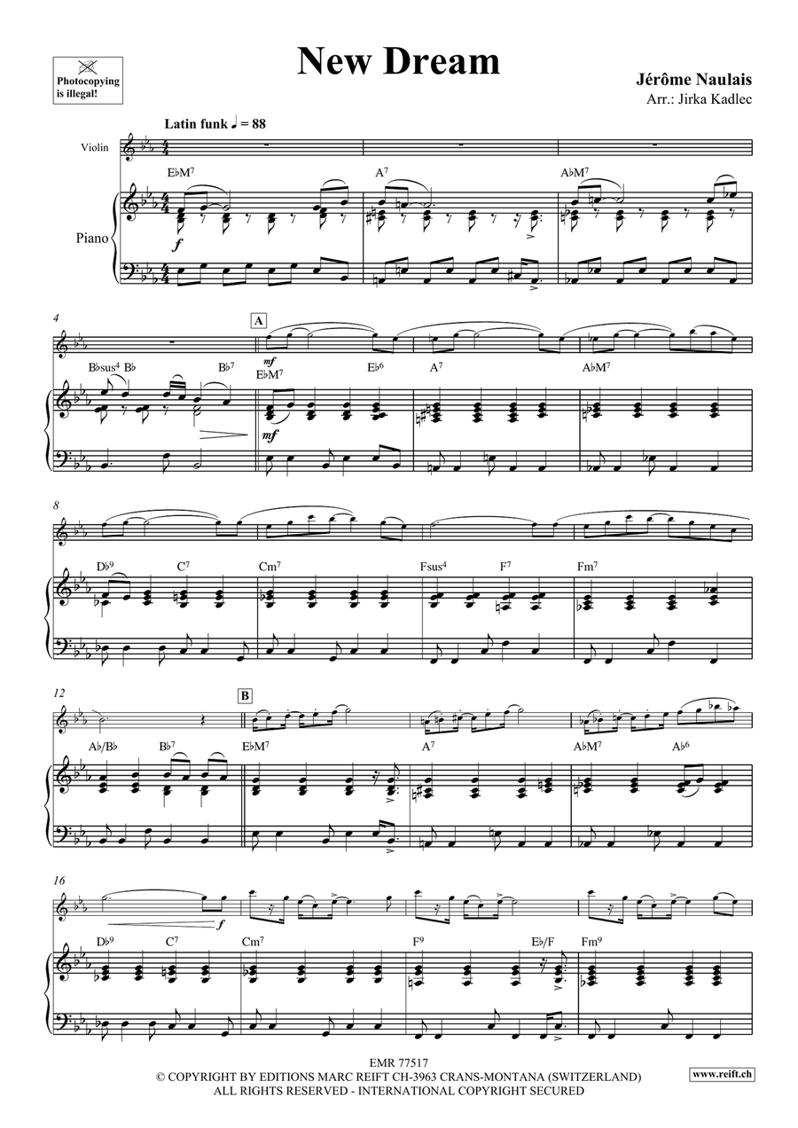 New Dream New Dream Violin Solo scores gallery preview page 5