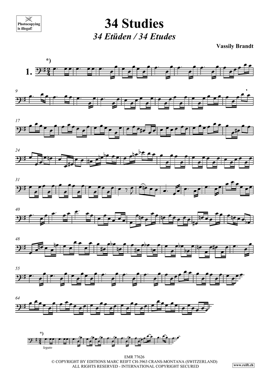 34 Studies 34 Studies Bassoon Solo scores gallery preview page 3