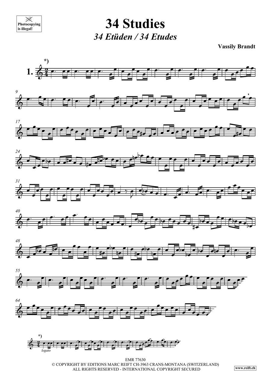34 Studies 34 Studies Baritone Saxophone scores gallery preview page 3