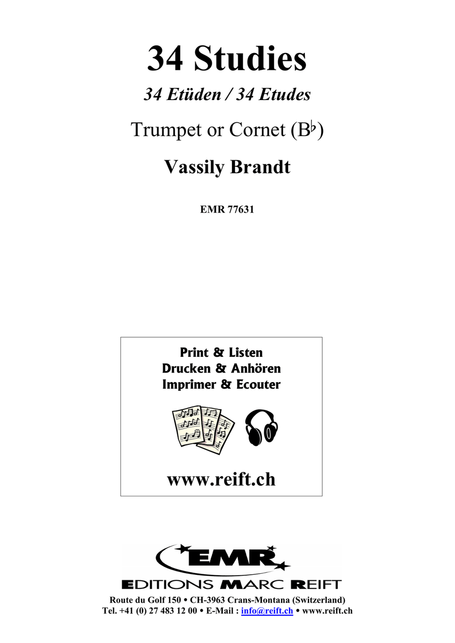 34 Studies for Orchestral Trumpet Player Score scores gallery preview page 2