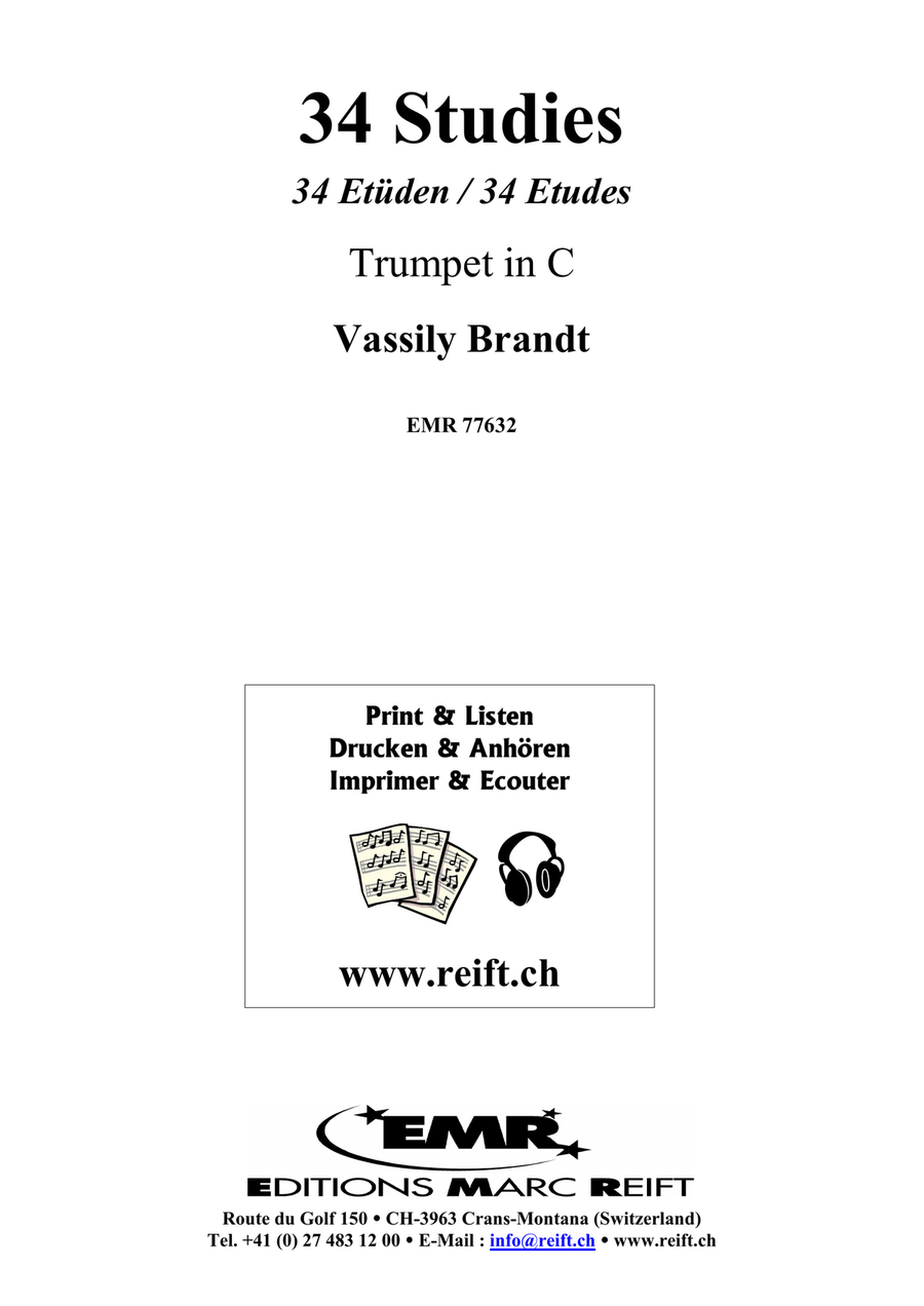 34 Studies for Orchestral Trumpet Player Score scores gallery preview page 2