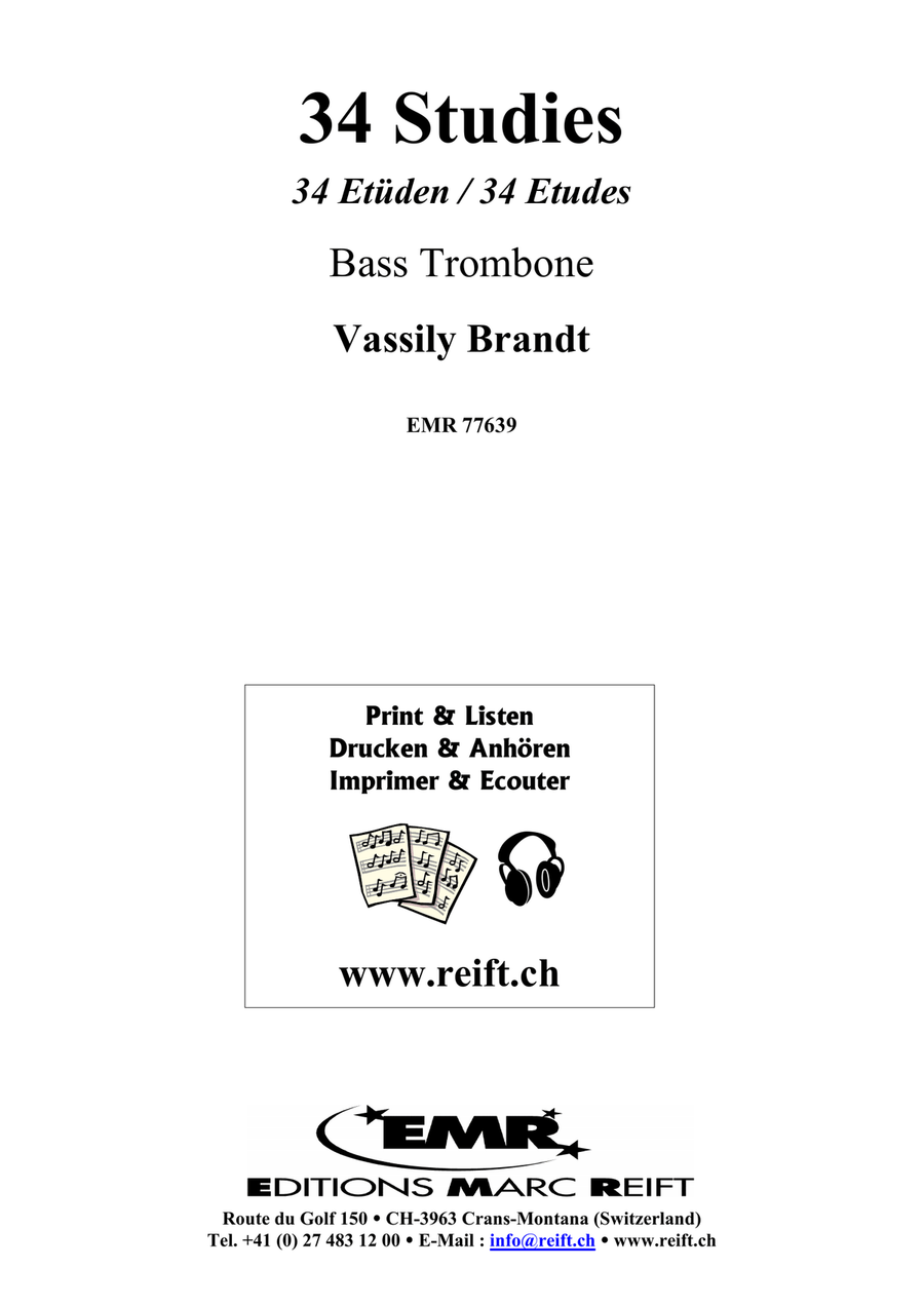 34 Studies 34 Studies Trombone scores gallery preview page 2