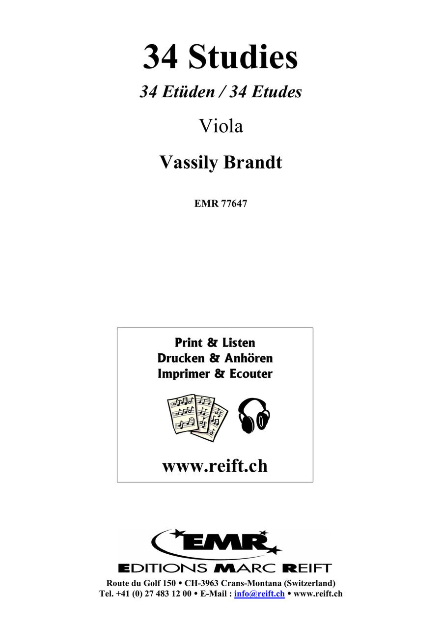 34 Studies 34 Studies Viola Solo scores gallery preview page 2