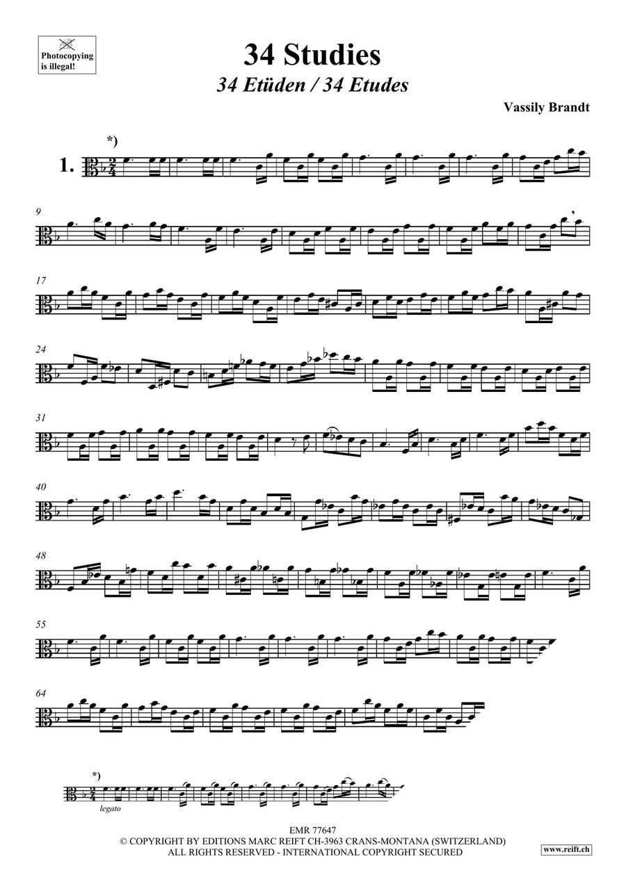 34 Studies 34 Studies Viola Solo scores gallery preview page 3
