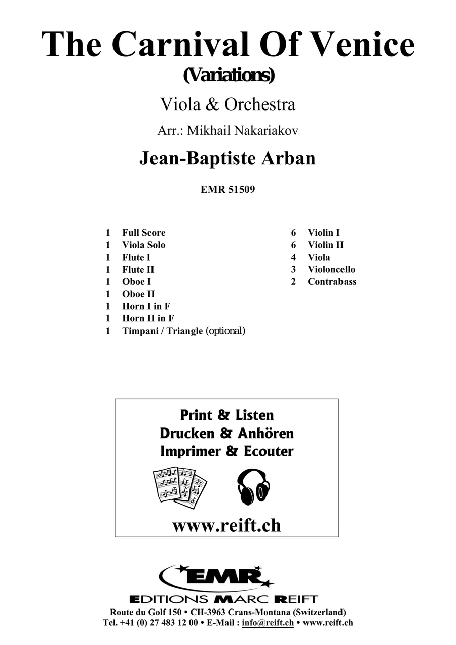 The Carnival Of Venice The Carnival Of Venice Orchestra scores gallery preview page 2