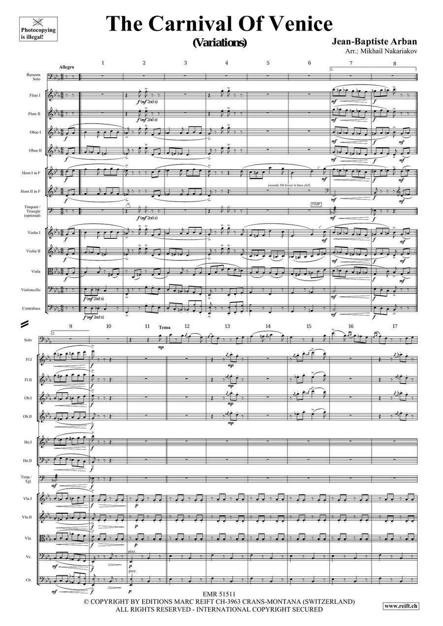 The Carnival Of Venice The Carnival Of Venice Orchestra scores gallery preview page 3