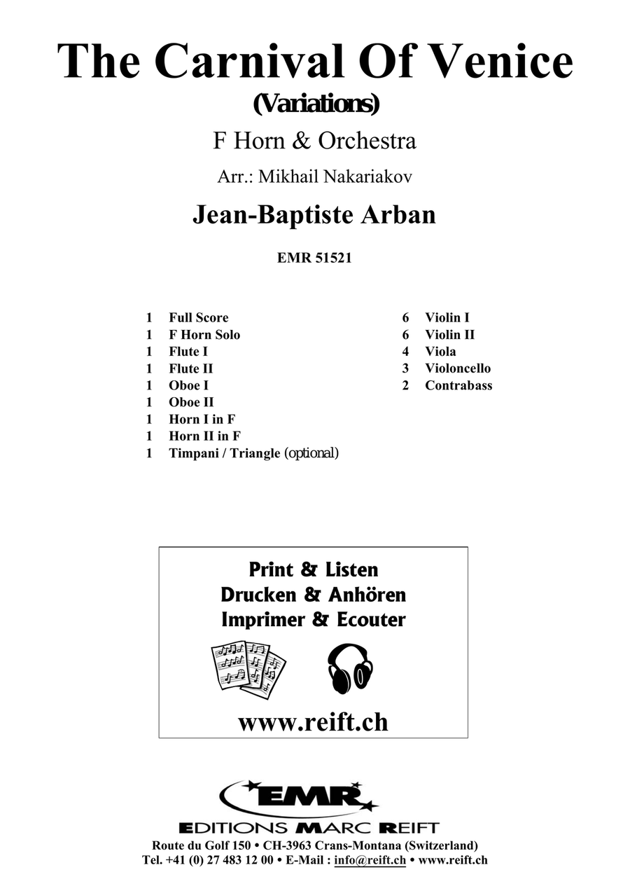 The Carnival Of Venice The Carnival Of Venice Orchestra scores gallery preview page 2