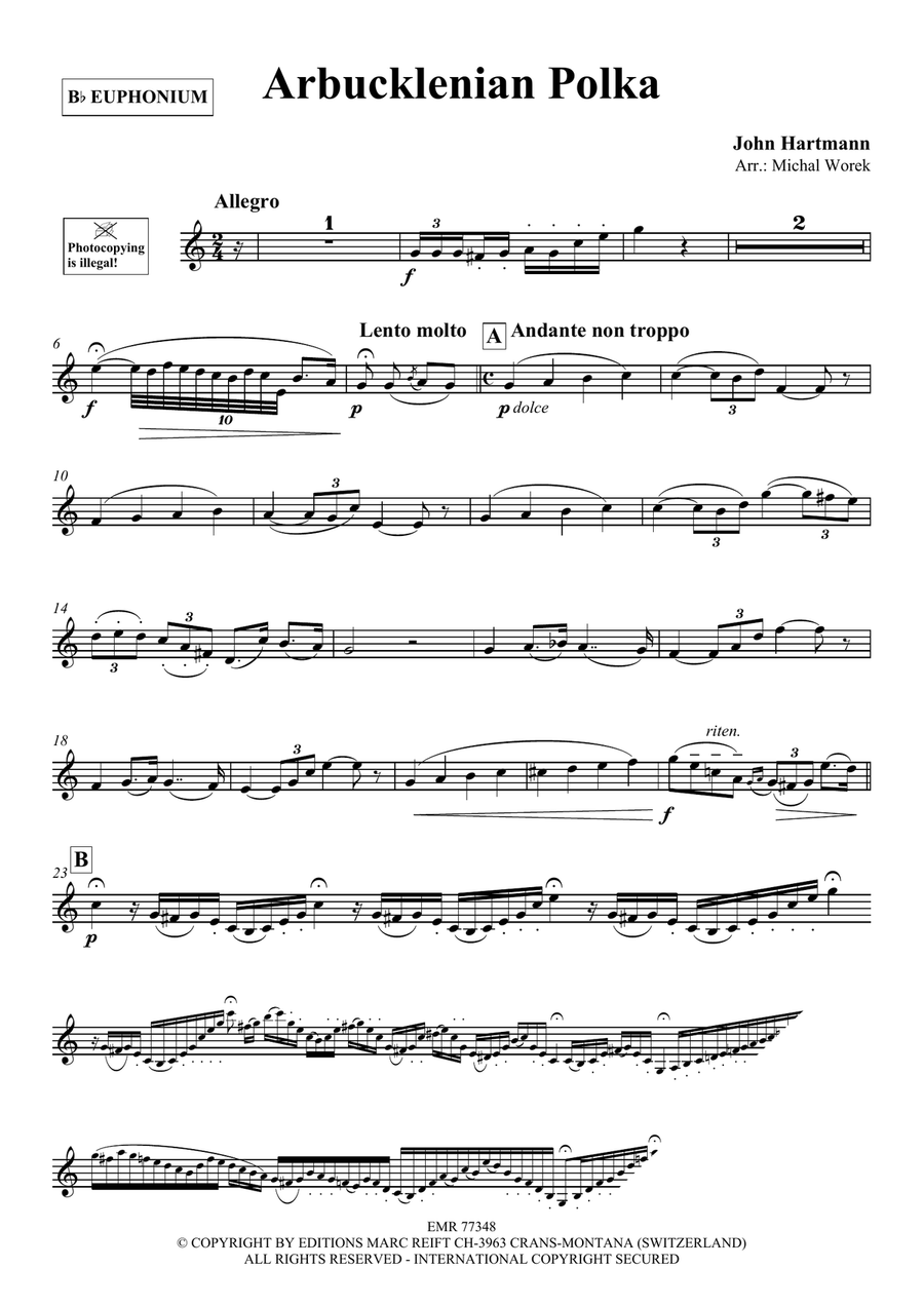 Arbucklenian Polka Arbucklenian Polka Euphonium scores gallery preview page 3