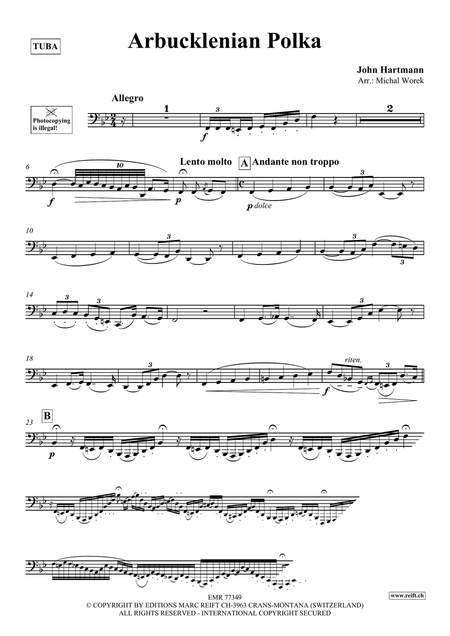 Arbucklenian Polka Arbucklenian Polka Tuba scores gallery preview page 3