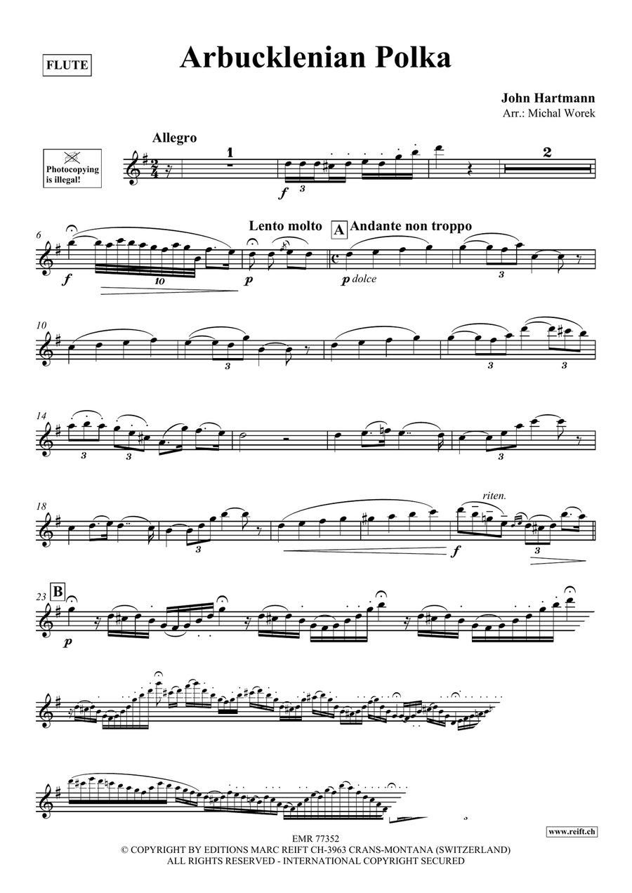 Arbucklenian Polka Arbucklenian Polka Flute Solo scores gallery preview page 3