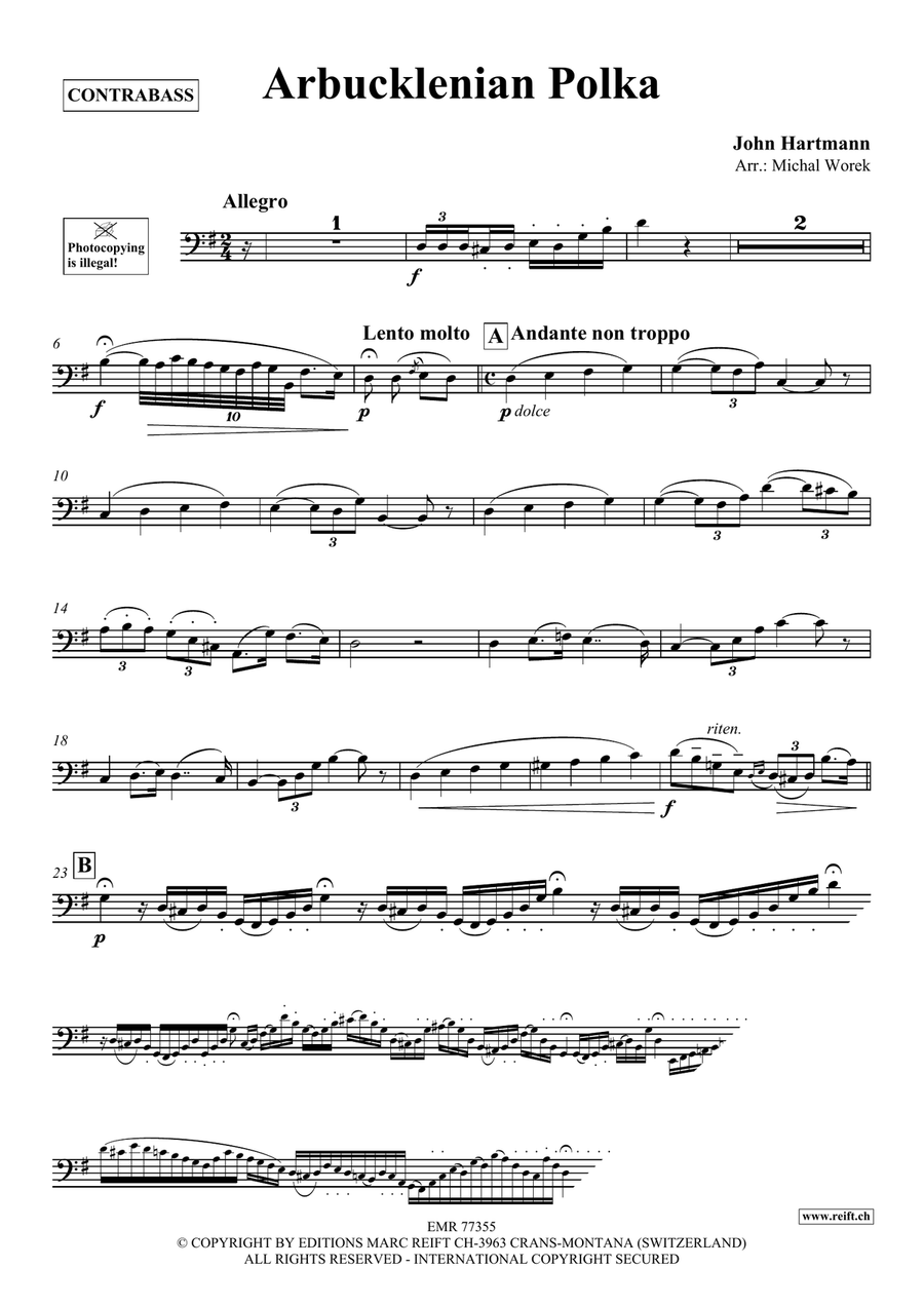 Arbucklenian Polka Arbucklenian Polka Double Bass scores gallery preview page 3